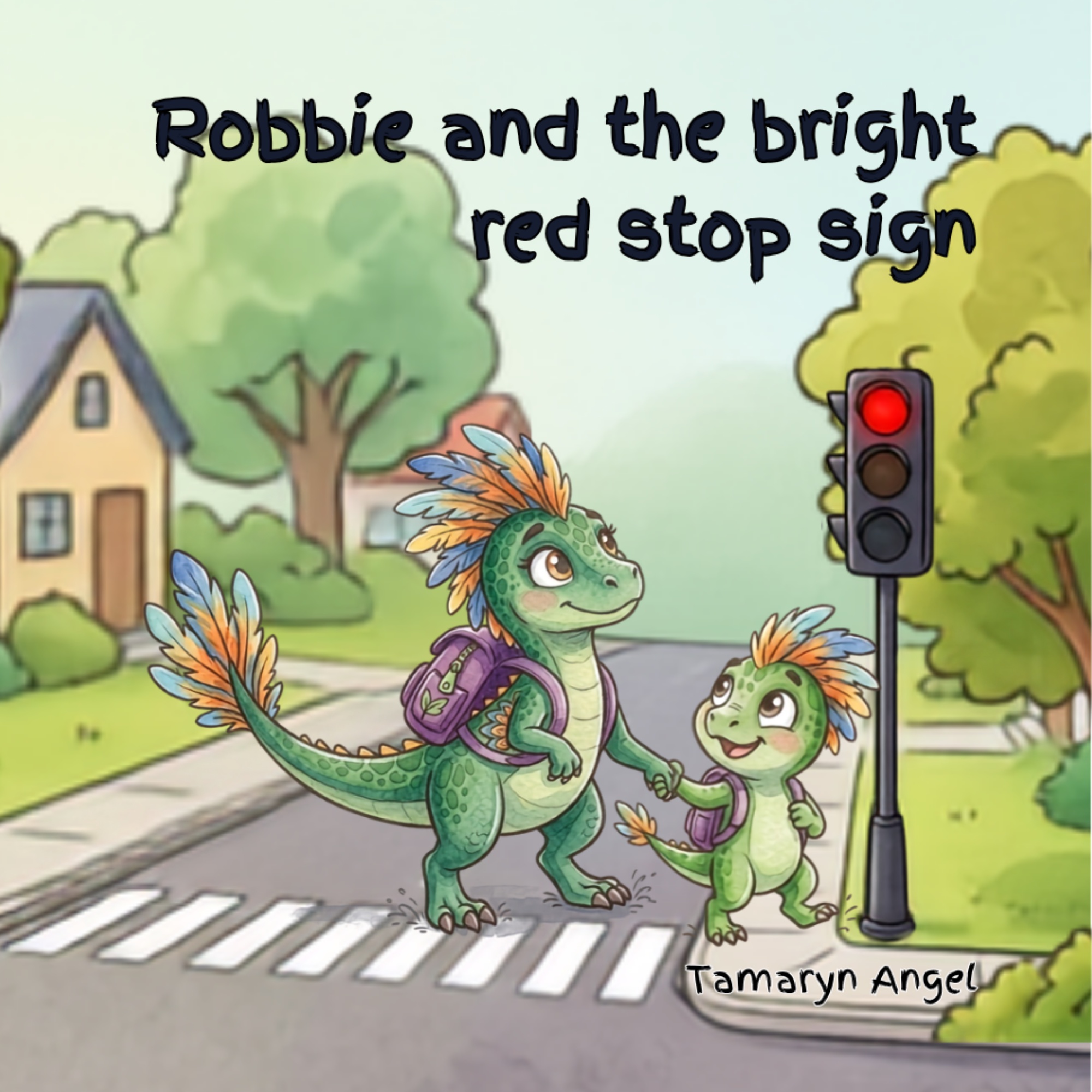 Robbie and the Bright Red Stop Sign story illustration